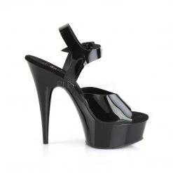 Pleaser DELIGHT-608N Black (Jelly-Like) TPU/Black Platform Sandal Shoes