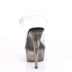 Pleaser DELIGHT-608T Clear/Smoke Tinted Platform Sandal 11 Pleaser DELIGHT-608T Clear/Smoke Tinted Platform Sandal
