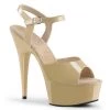 Pleaser Shoes DELIGHT-609 Cream Platform Sandal 1 Pleaser Shoes DELIGHT-609 Cream Platform Sandal