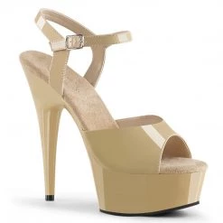 Pleaser Shoes DELIGHT-609 Cream Platform Sandal