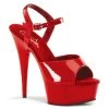 Pleaser DELIGHT-609 Red Patent Platform Sandal