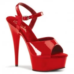 Pleaser DELIGHT-609 Red Patent Platform Sandal
