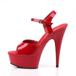 Pleaser DELIGHT-609 Red Patent Platform Sandal 10 Pleaser DELIGHT-609 Red Patent Platform Sandal