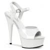 Pleaser DELIGHT-609 White Patent Platform Sandal 2 Pleaser DELIGHT-609 White Patent Platform Sandal