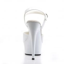 Pleaser DELIGHT-609 White Patent Platform Sandal