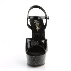 Pleaser Shoes DELIGHT-609MG Black Patent Platform Sandal
