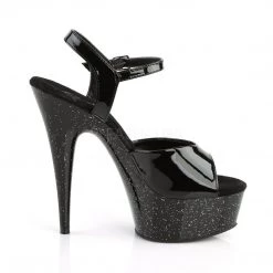 Pleaser Shoes DELIGHT-609MG Black Patent Platform Sandal 12 Pleaser Shoes DELIGHT-609MG Black Patent Platform Sandal