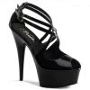 Pleaser Shoes DELIGHT-612 Black Platform Sandal