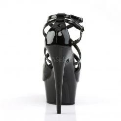 Pleaser Shoes DELIGHT-612 Black Platform Sandal