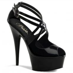 Pleaser Shoes DELIGHT-612 Black Platform Sandal