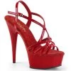 Pleaser Shoes DELIGHT-613 Red Patent Platform Sandal