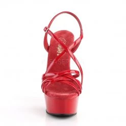 Pleaser Shoes DELIGHT-613 Red Patent Platform Sandal
