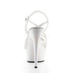 Pleaser Shoes DELIGHT-613 White Patent Platform Sandal