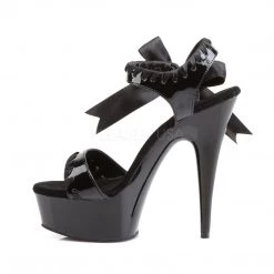 Pleaser DELIGHT-615 Black Platform Sandal Shoes