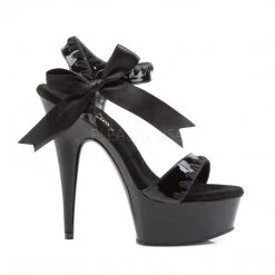 Pleaser DELIGHT-615 Black Platform Sandal Shoes