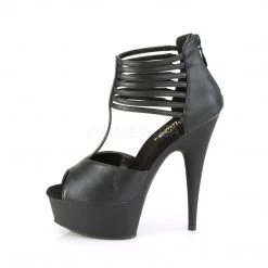 Pleaser DELIGHT-626 Black Faux Leather Platform Sandal Shoes 13 Pleaser DELIGHT-626 Black Faux Leather Platform Sandal Shoes