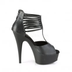 Pleaser DELIGHT-626 Black Faux Leather Platform Sandal Shoes 15 Pleaser DELIGHT-626 Black Faux Leather Platform Sandal Shoes