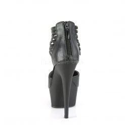 Pleaser DELIGHT-626 Black Faux Leather Platform Sandal Shoes 14 Pleaser DELIGHT-626 Black Faux Leather Platform Sandal Shoes