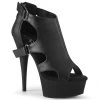 Pleaser DELIGHT-647 Black Faux Leather Platform Sandal