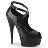 Pleaser Shoes DELIGHT-653 Black Faux Leather Pump