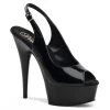 Pleaser DELIGHT-654 Black Platform Sandal