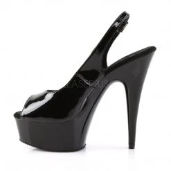 Pleaser DELIGHT-654 Black Platform Sandal