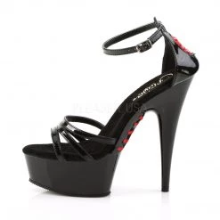 Pleaser DELIGHT-662 Black Patent Platform Sandal