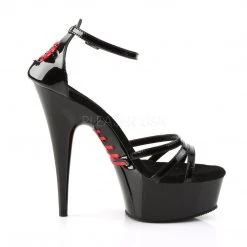 Pleaser DELIGHT-662 Black Patent Platform Sandal