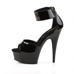 Pleaser DELIGHT-670-3 Black Platform Sandal