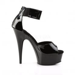 Pleaser DELIGHT-670-3 Black Platform Sandal