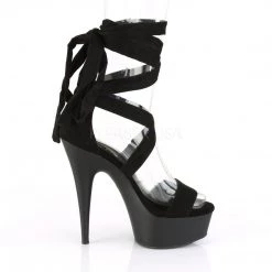 Pleaser Shoes DELIGHT-671 Black Faux Suede Platform Sandal 14 Pleaser Shoes DELIGHT-671 Black Faux Suede Platform Sandal