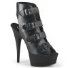 Pleaser DELIGHT-683 Black Faux Leather Ankle Boot