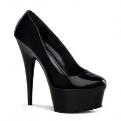 Pleaser DELIGHT-685 Black Patent Pump