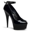 Pleaser DELIGHT-686 Black Patent Pump
