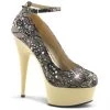 Pleaser Shoes DELIGHT-686LC Champagne Satin-Lace/Cream Pump 1 Pleaser Shoes DELIGHT-686LC Champagne Satin-Lace/Cream Pump