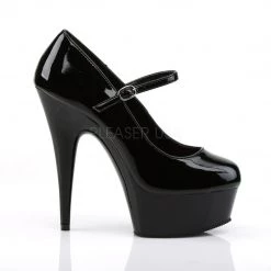 Pleaser DELIGHT-687 Black Patent Mary Janes Shoes 15 Pleaser DELIGHT-687 Black Patent Mary Janes Shoes