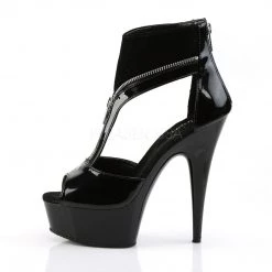 Pleaser DELIGHT-690 Black Patent-Lamy/Black Platform Sandal 10 Pleaser DELIGHT-690 Black Patent-Lamy/Black Platform Sandal