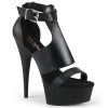 Pleaser Shoes DELIGHT-692 Black Faux Leather Platform Sandal