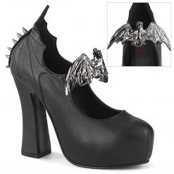 Demonia DEMON-18 Black Vegan Leather Mary Janes Shoes