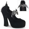 Demonia DEMON-18 Black Velvet Mary Janes Shoes