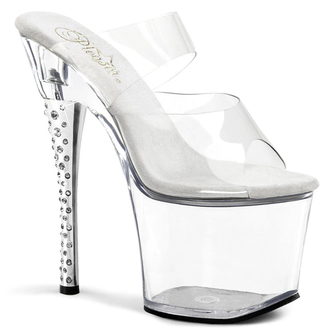 Pleaser Shoes DIAMOND-702 Clear Slide 3 Pleaser Shoes DIAMOND-702 Clear Slide