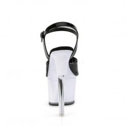 Pleaser DISCOLITE-709 Black Patent/White Glow Platform Sandal Shoes 11 Pleaser DISCOLITE-709 Black Patent/White Glow Platform Sandal Shoes