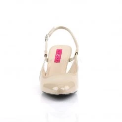 Pleaser Pink Label DIVINE-418 Cream Patent Shoes