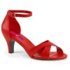 Pleaser Pink Label DIVINE-435 Red Faux Leather 2 Pleaser Pink Label DIVINE-435 Red Faux Leather