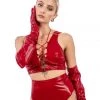 Naughty Thoughts Sinner Vinyl OO Top RED