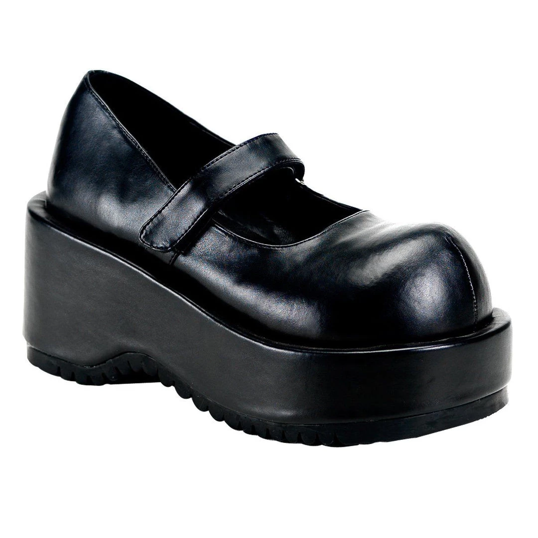 Demonia Shoes DOLLIE-01 Black Vegan Leather Mary Janes 4 Demonia Shoes DOLLIE-01 Black Vegan Leather Mary Janes