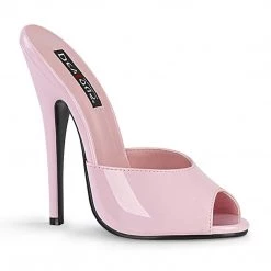 Devious DOMINA-101 Baby Pink Patent Shoes