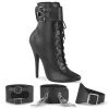 Devious Boots DOMINA-1023 Black Faux Leather