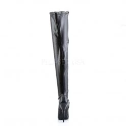 Devious Boots DOMINA-3000 Black Stretch Pu