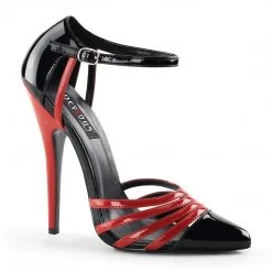 Devious DOMINA-412 Black Red Patent
